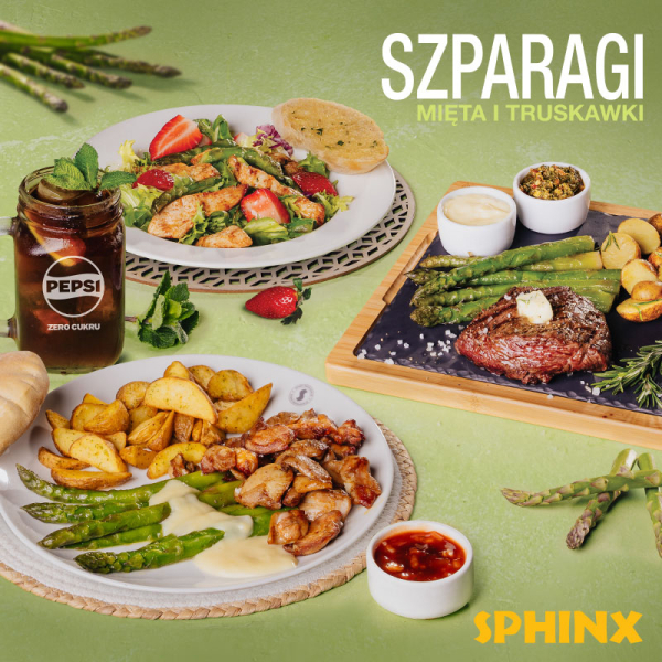 „Szparagi, mięta i truskawki” w wiosennym menu Sphinxa
