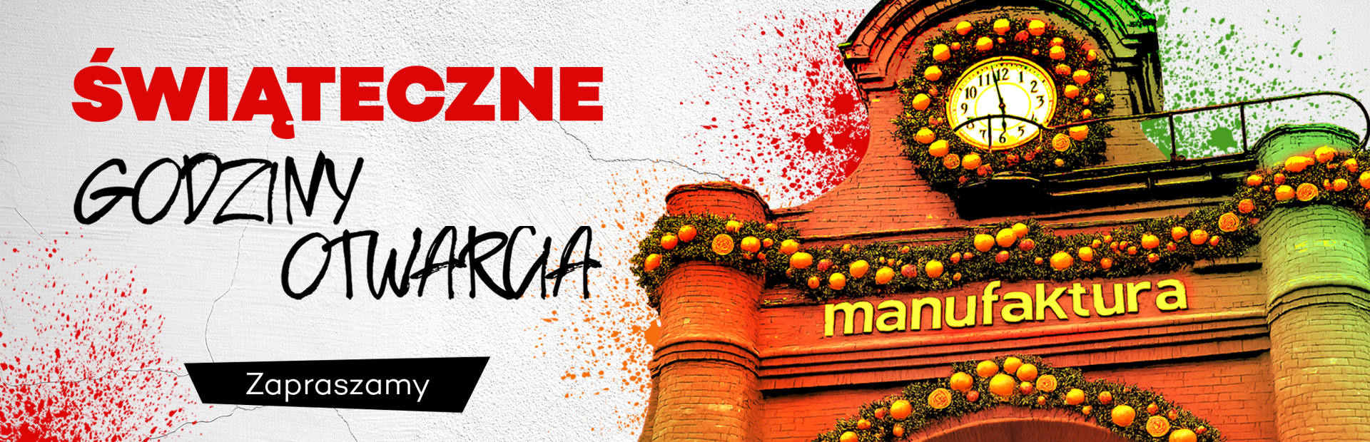 Godziny otwarcia w okresie świątecznym