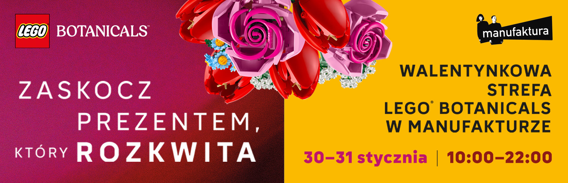 Walentynkowa strefa LEGO Boanicals w Manufakturze!