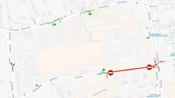 Utrudnienia w ruchu (Ogrodowa)