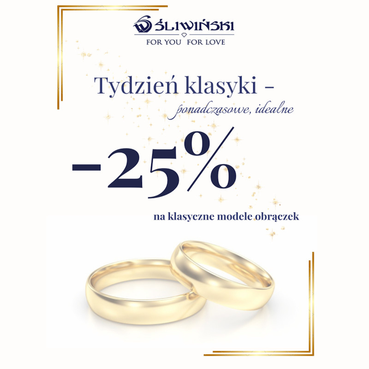-25 % na obrączki klasyczne