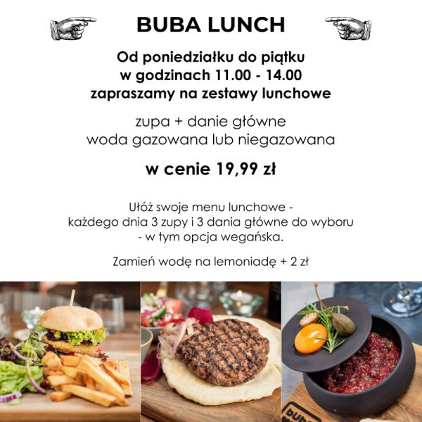 Lunch w Bubie 19,99 zl