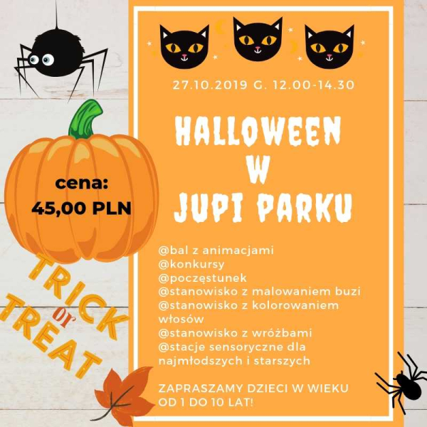 Straaaaasznie fajny bal Halloween w JUPI PARKU