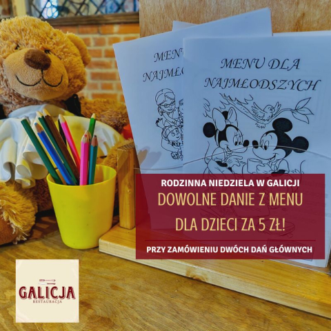 DOWOLNE DANIE Z MENU DZIECIĘCEGO ZA 5 ZŁ! 