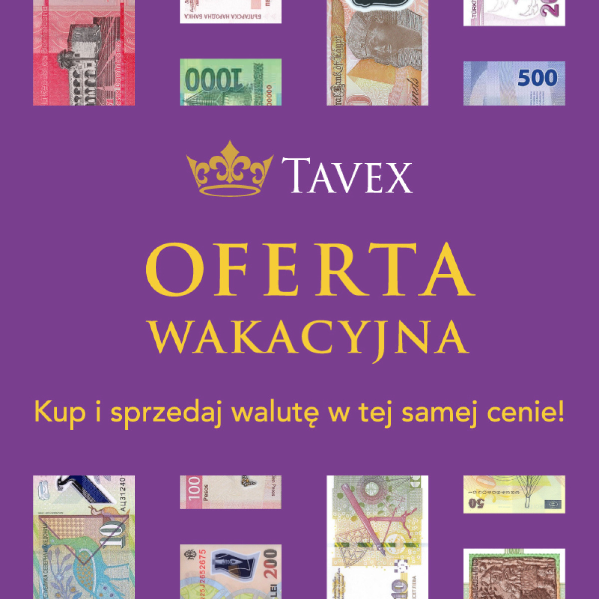 Wakacyjna promocja: wymiana walut bez spreadu
