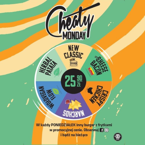 PROMOCJA CHEATY MONDAY W BOBBY BURGER!