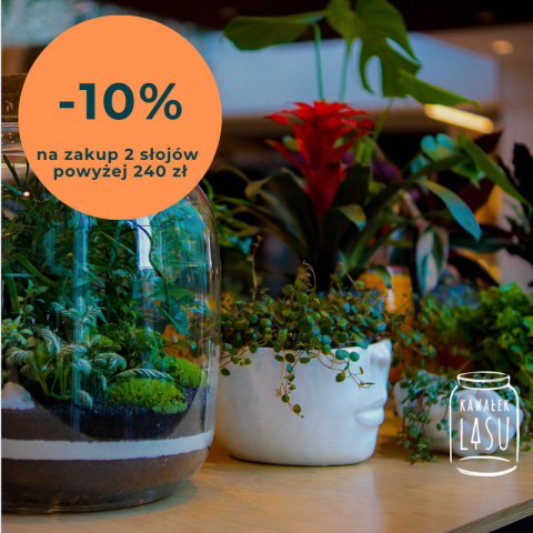 10% rabatu na zakup dwóch słojów powyżej 240 zł