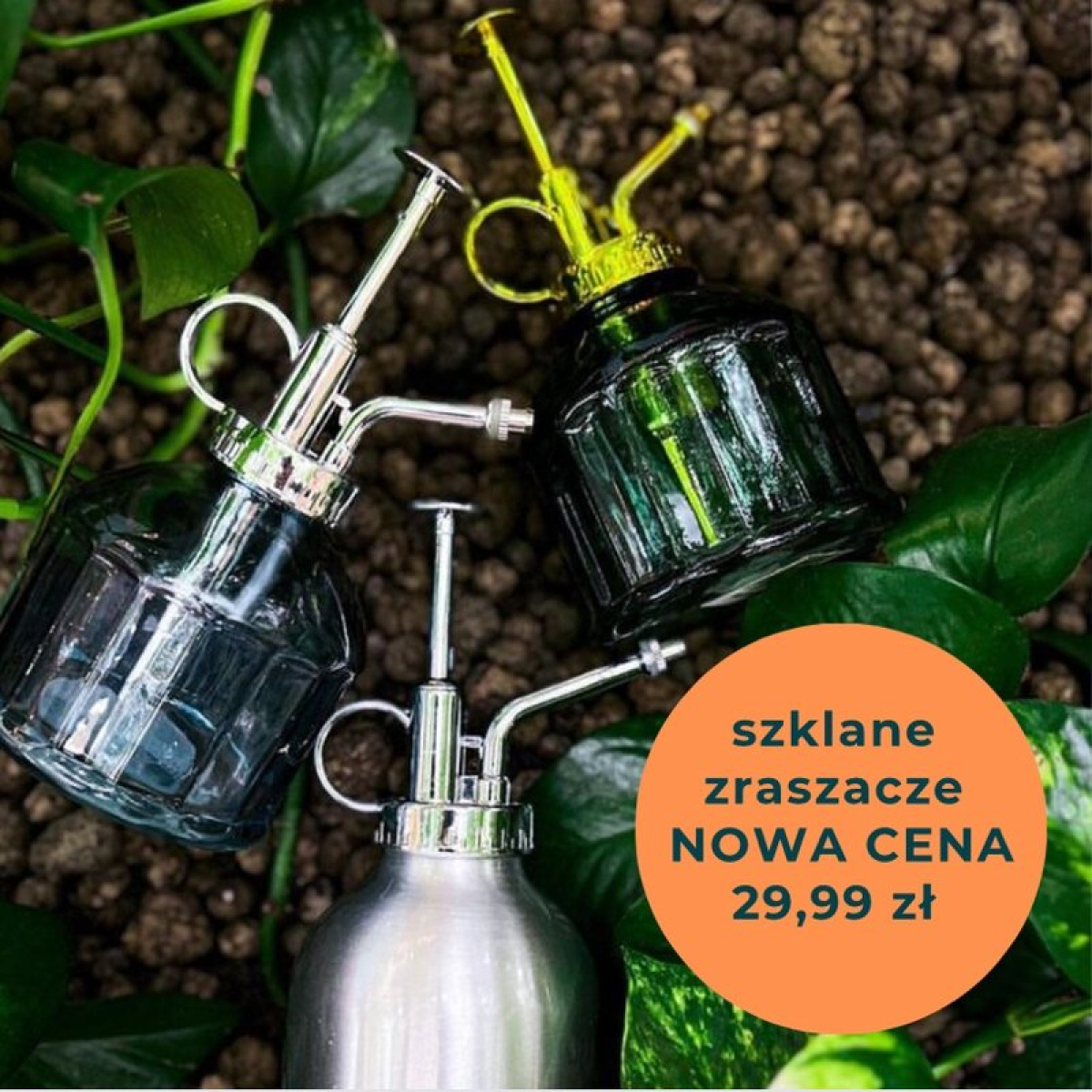  Szklane zraszacze w obniżonej  cenie 29,99.