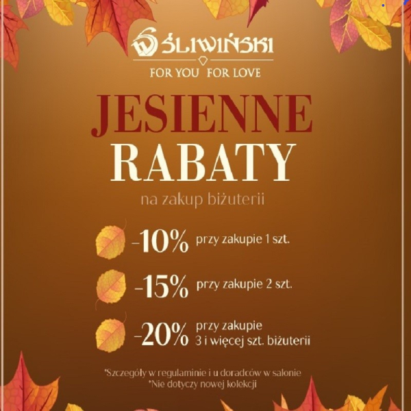 Jesienne rabaty 10%-15%-20% 2023