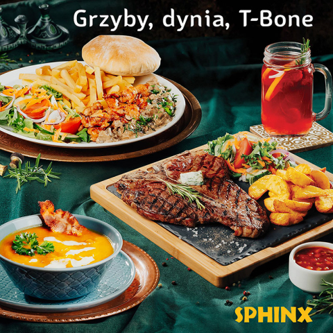 „GRZYBY, DYNIA, T-BONE” W RESTAURACJI SPHINX
