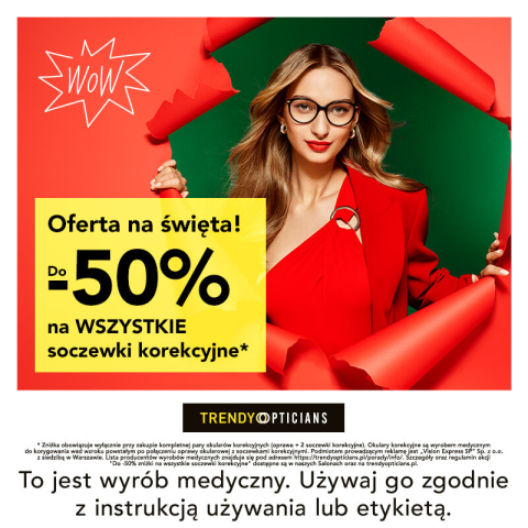 Do -50% na wszystkie soczewki korekcyjne