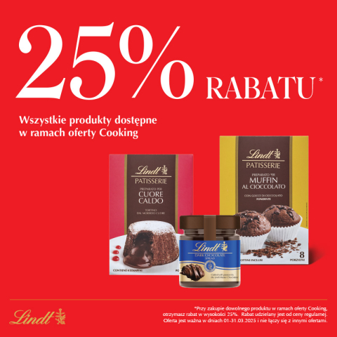 25% RABATU NA WSZYSTKIE PRODUKTY W RAMACH OFERTY COOKING