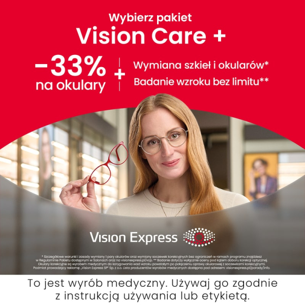 Odkryj pakiet Vision Care + w Vision Express!