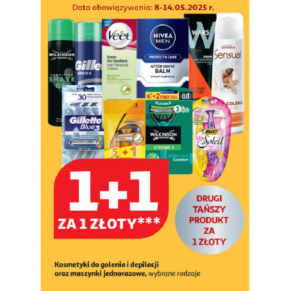 Kosmetyki do golenia i depilacji.