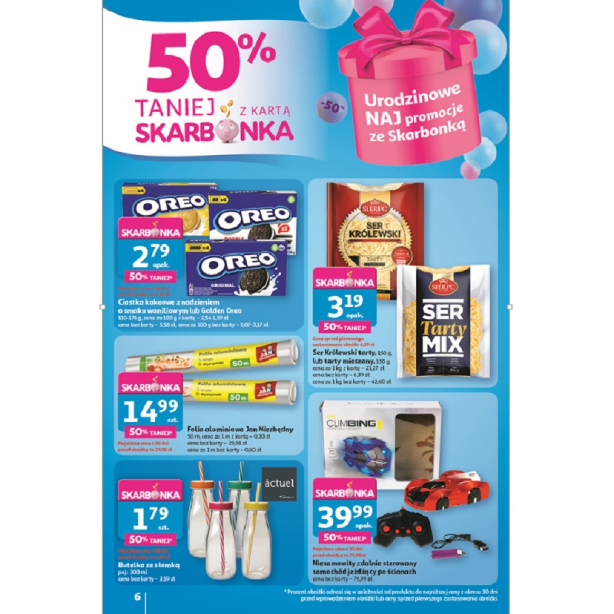 50% taniej z kartą Skarbonka.