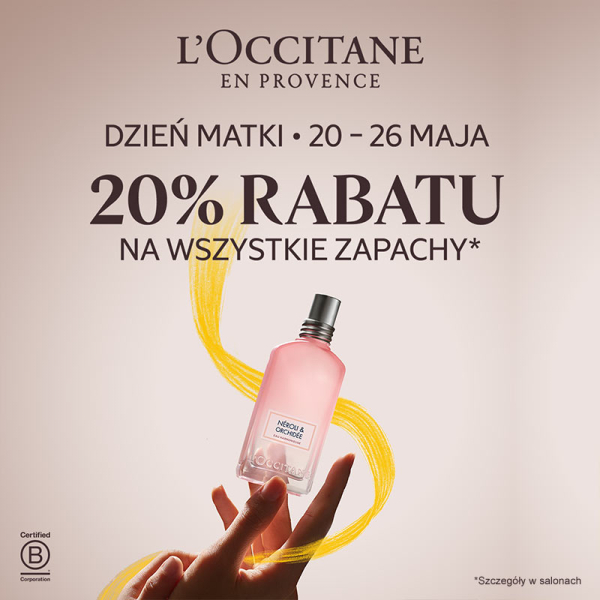 20 % rabatu na wszystkie zapachy!