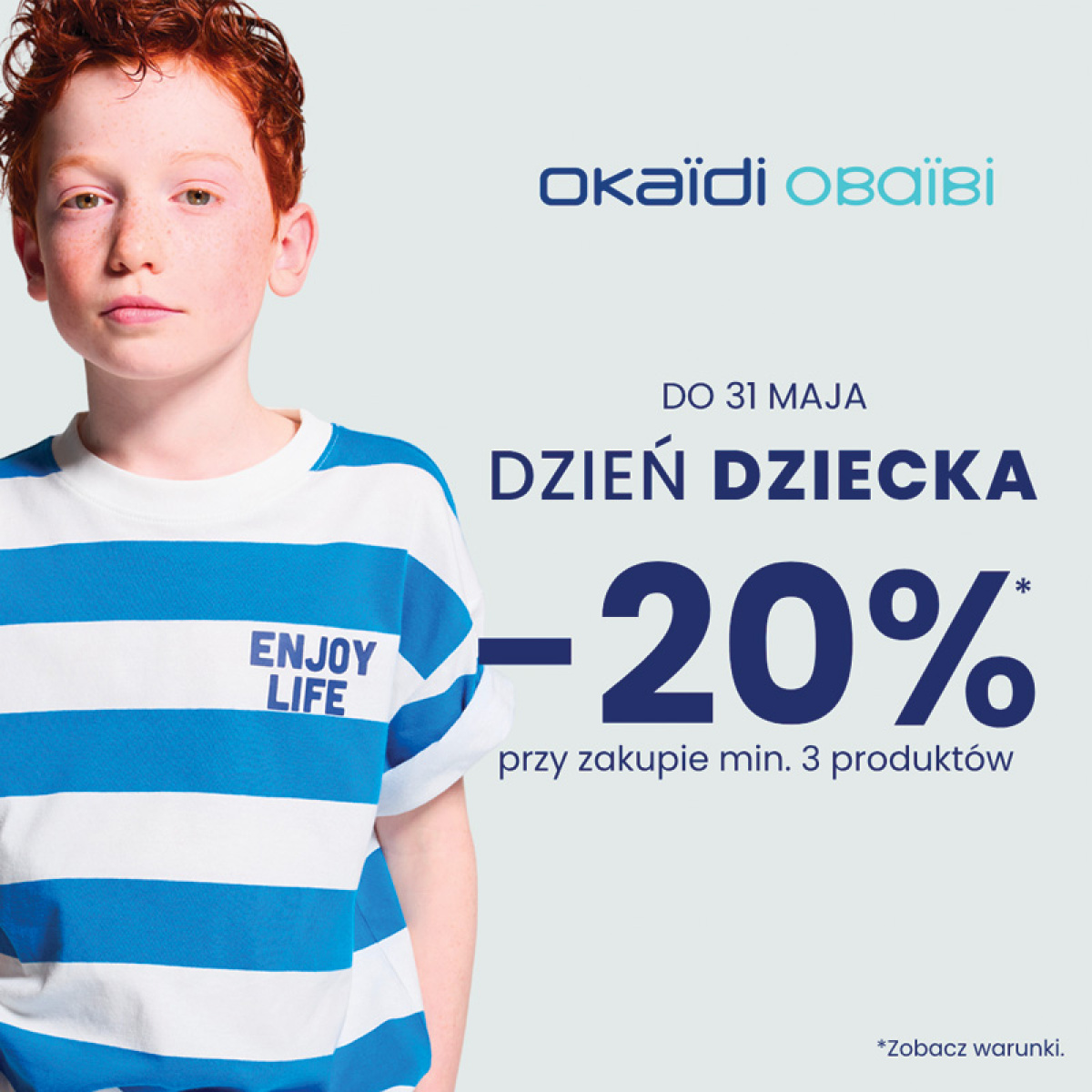 -20% przy zakupie 3 produktów  w Okaidi z okazji Dnia Dziecka !