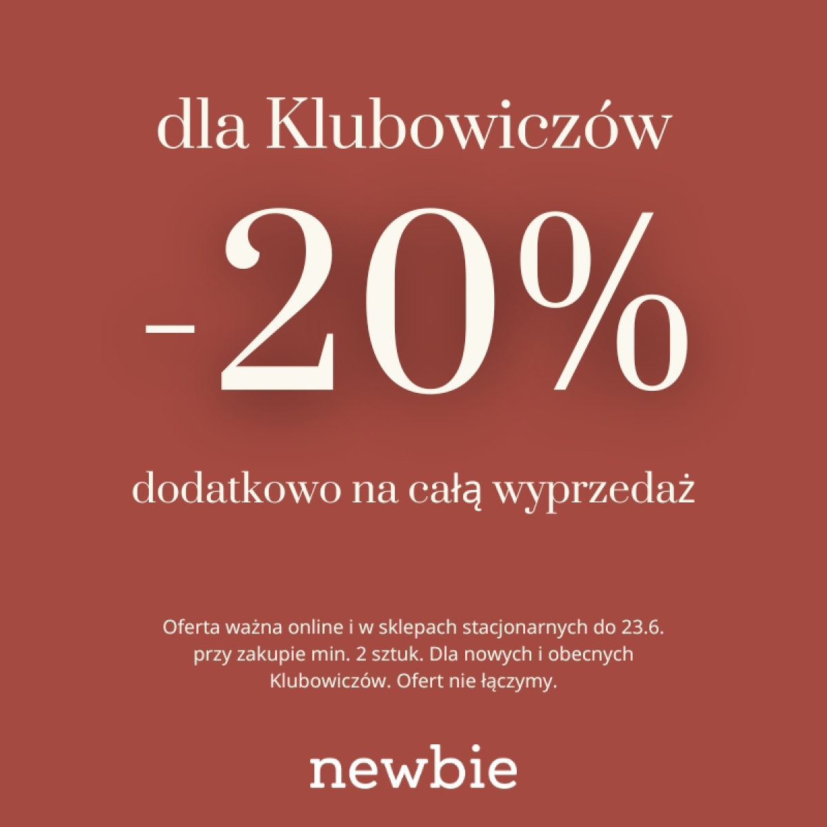 Dodatkowo na wyprzedaż -20%
