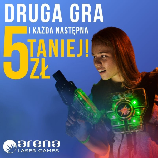 GRAJ TANIEJ NA ARENIE LASER GAMES!