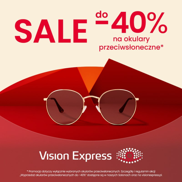 Letnia wyprzedaż okularów przeciwsłonecznych w Vision Express!