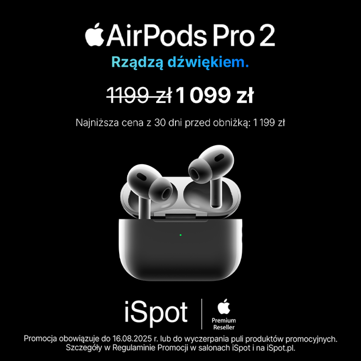 AirPods Pro 2 za 1099 zł w iSpot.