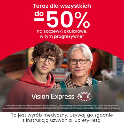Teraz w Vision Express do 50% zniżki na soczewki okularowe!
