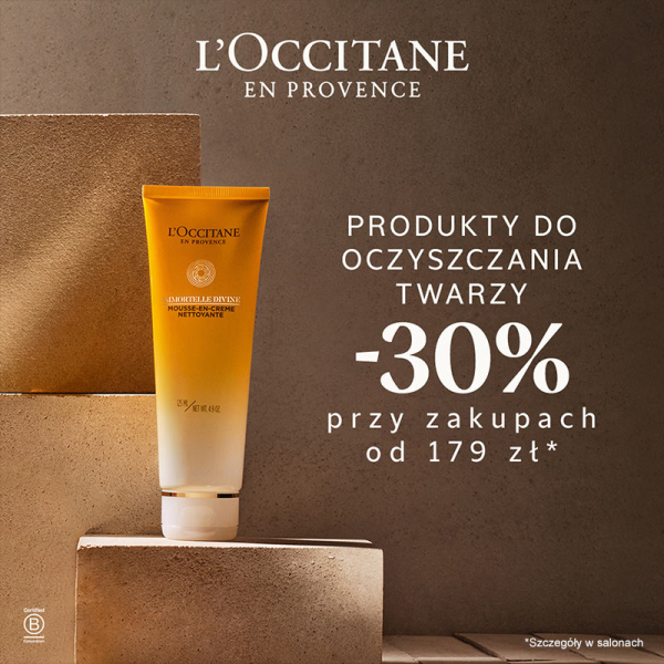 30% RABATU NA PRODUKTY DO OCZYSZCZANIA TWARZY W L'OCCITANE
