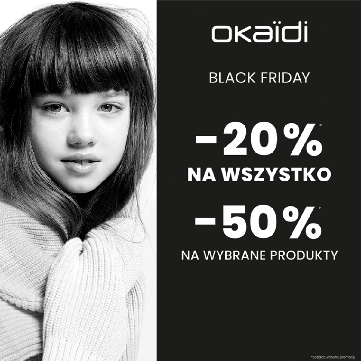 Aż do -50% na Black Friday w Okaidi !