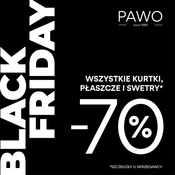 BLACK FRIDAY w PAWO – rekordowe rabaty tylko przez 2 dni!