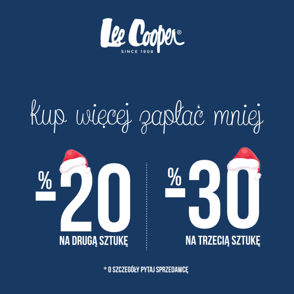 -20% na drugą sztukę i 30% na trzecią sztukę.