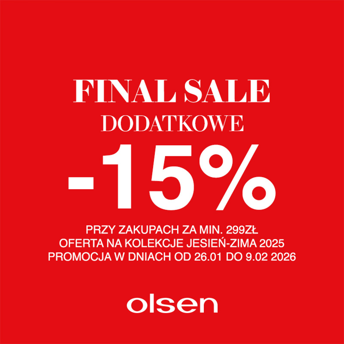 FINAL SALE w OLSEN!