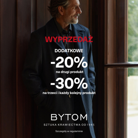 Dodatkowe do wyprzedaży -20% na drugi, -30% na trzeci produkt