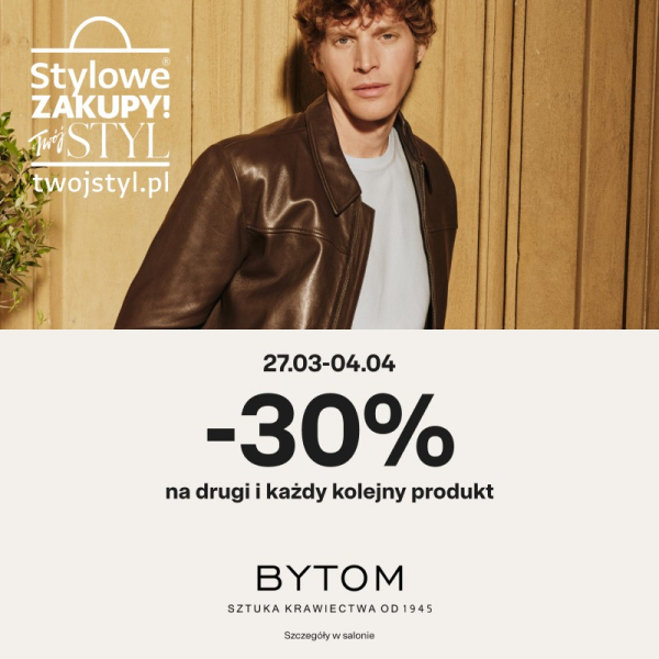 -30% na drugi i każdy kolejny produkt