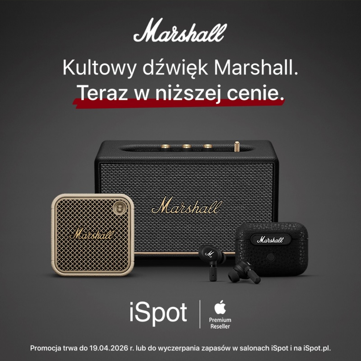 Kultowy dźwięk Marshall w niższej cenie!