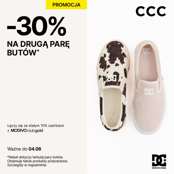 Teraz w CCC -30% na drugą parę butów!