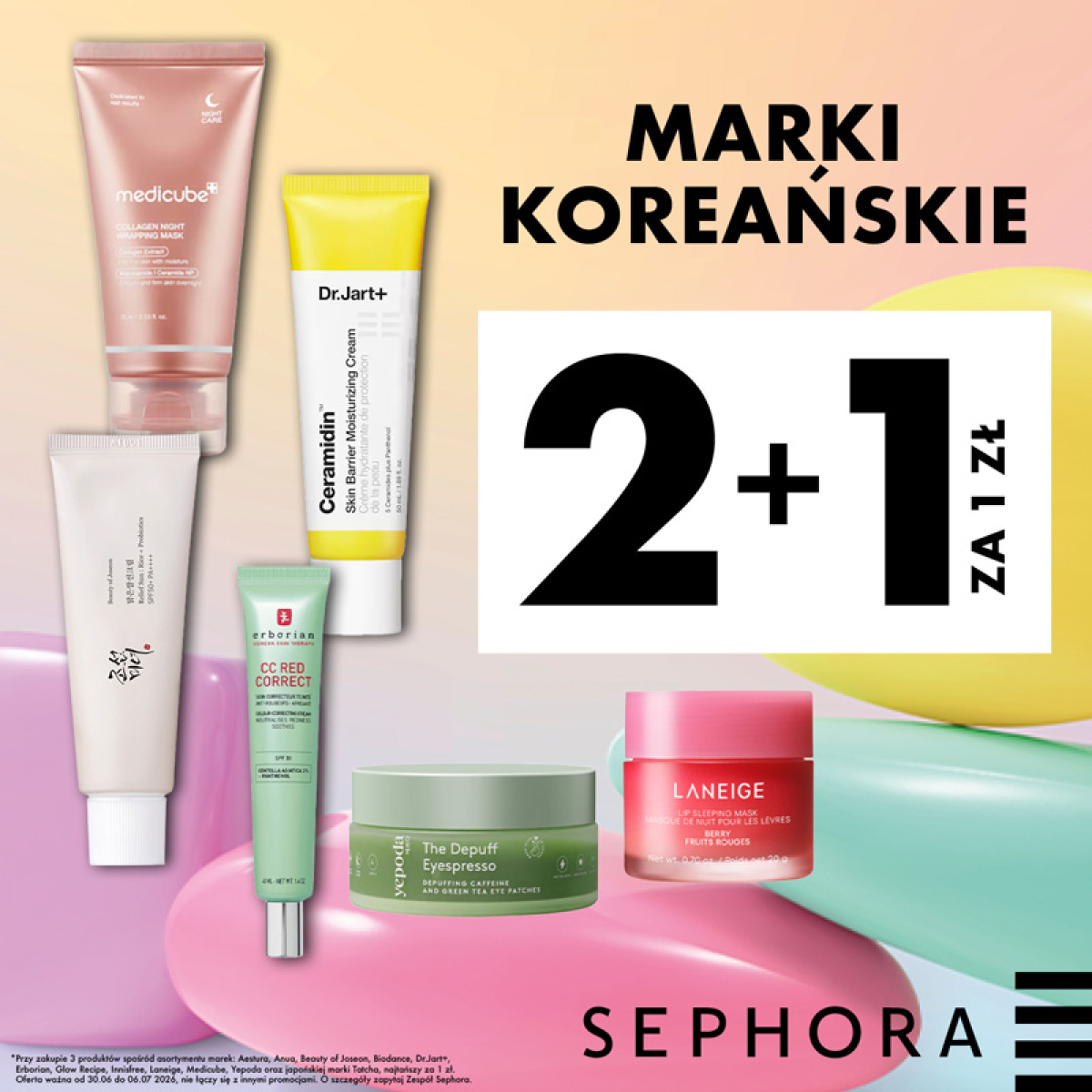 2 + 1 na marki koreańskie w Sephora