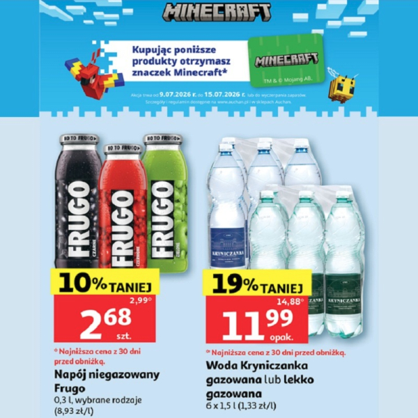 Naklejkomania Minecraft w Auchan.