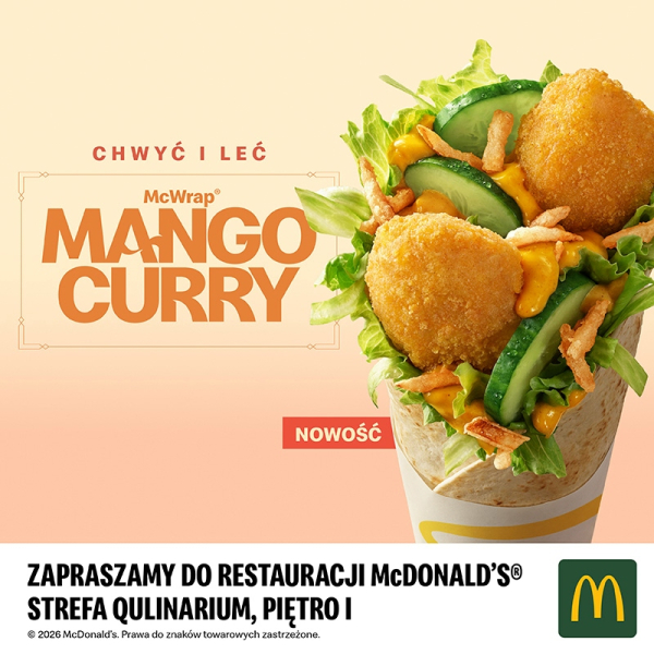McWrap® Mango Curry–kawałki kurczaka podkręcone sosem mango curry