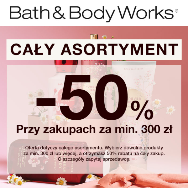 SUPER OFERTA CAŁY ASORTYMENT -50% PRZ ZAKUPIE ZA MIN. 300ZŁ