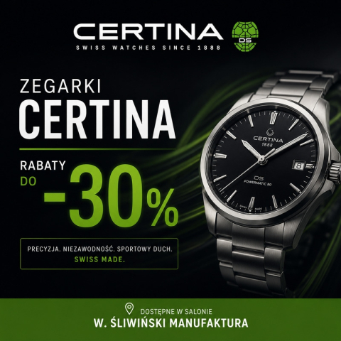 Promocja na zegarki Certina do -30%