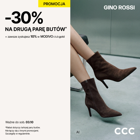 W CCC kup dwie pary obuwia i odbierz 30% rabatu!