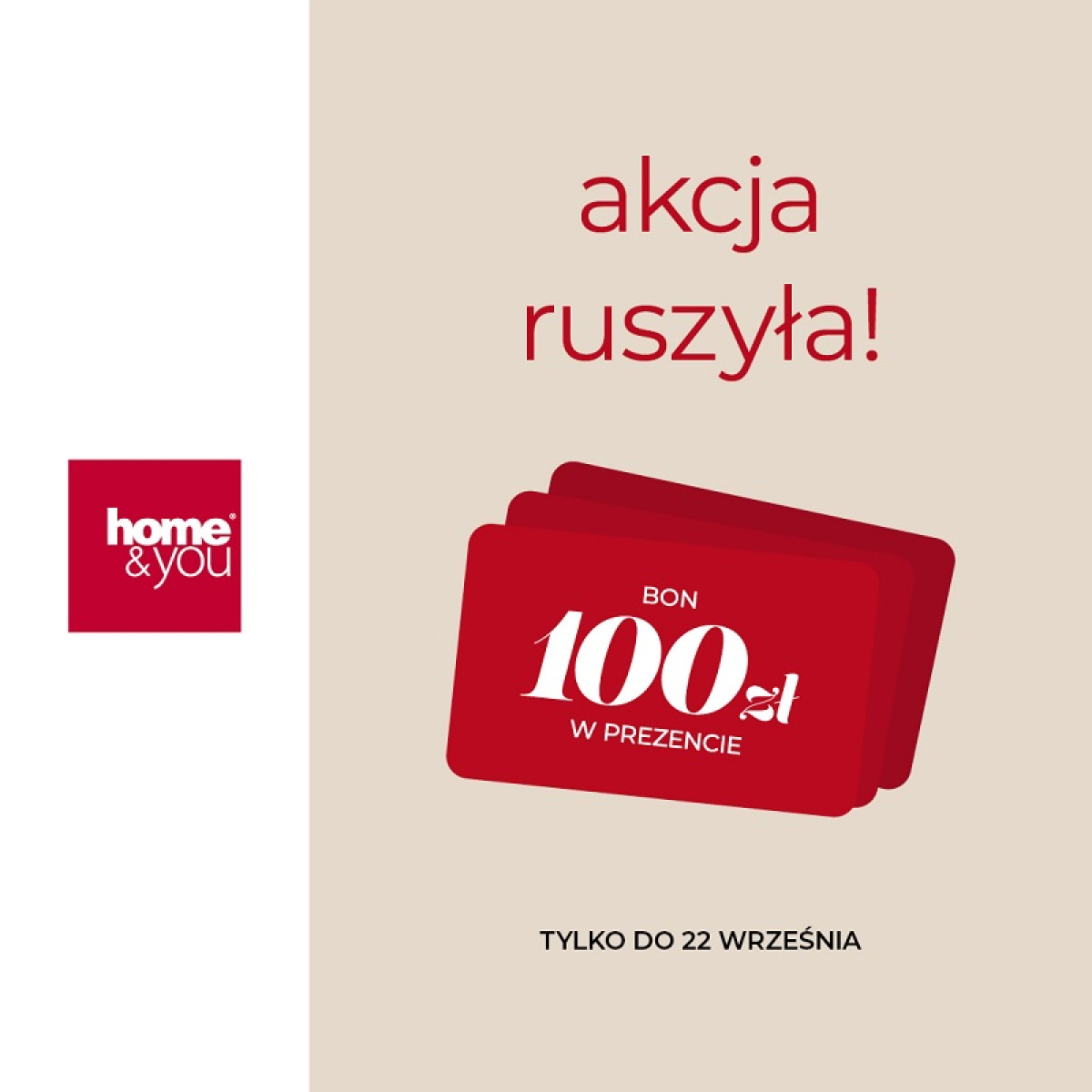 W home&you ruszyła akcja BON 100 zł! 