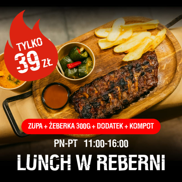 Lunch w Reberni za 39zł ! 