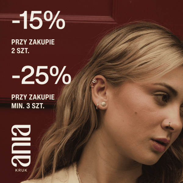 -15% przy zakupie 2 sztuk i -25% od 3 sztuk!