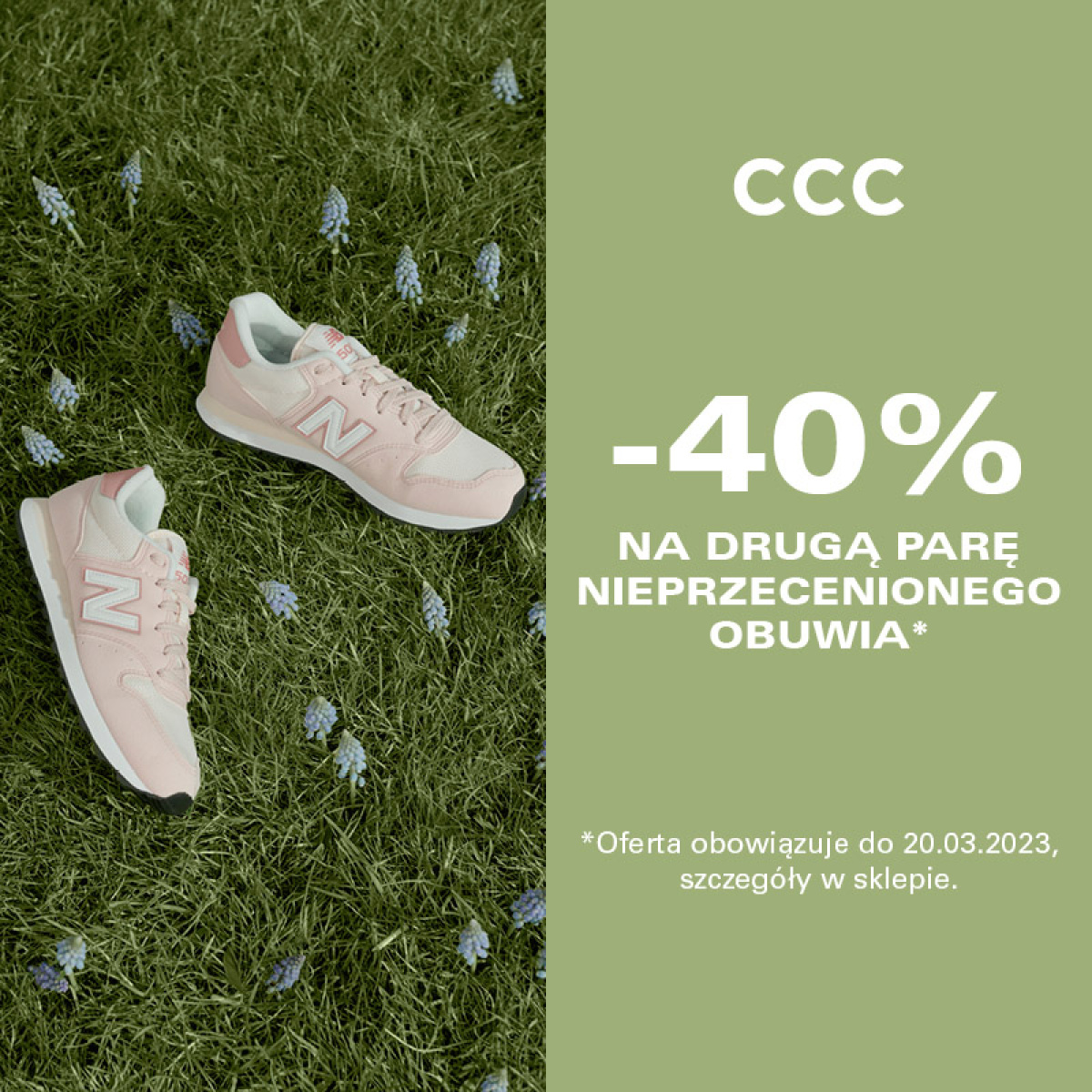 W CCCC -40% na drugą tańszą parę obuwia!